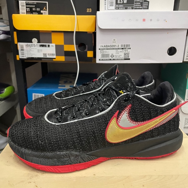 44.5码/詹姆斯20 黑红/51624/篮球鞋/95新无原盒/DJ5422-001