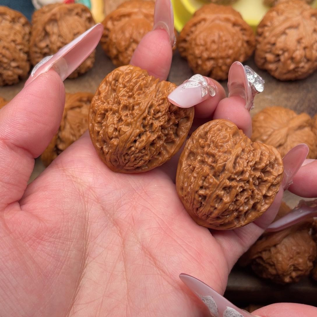 把件文玩核桃逐鹿凹底南疆35手捻