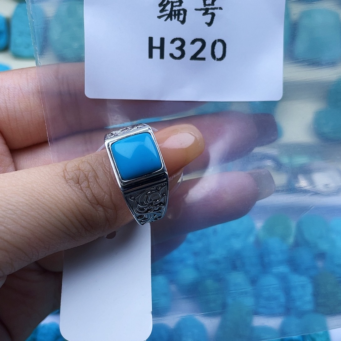 绿松石珠宝奇石银S925镶嵌仙*