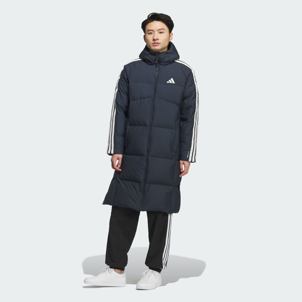 adidas阿迪达斯2025冬季男子3S L DOWN JKT时尚长款羽绒服KC2499