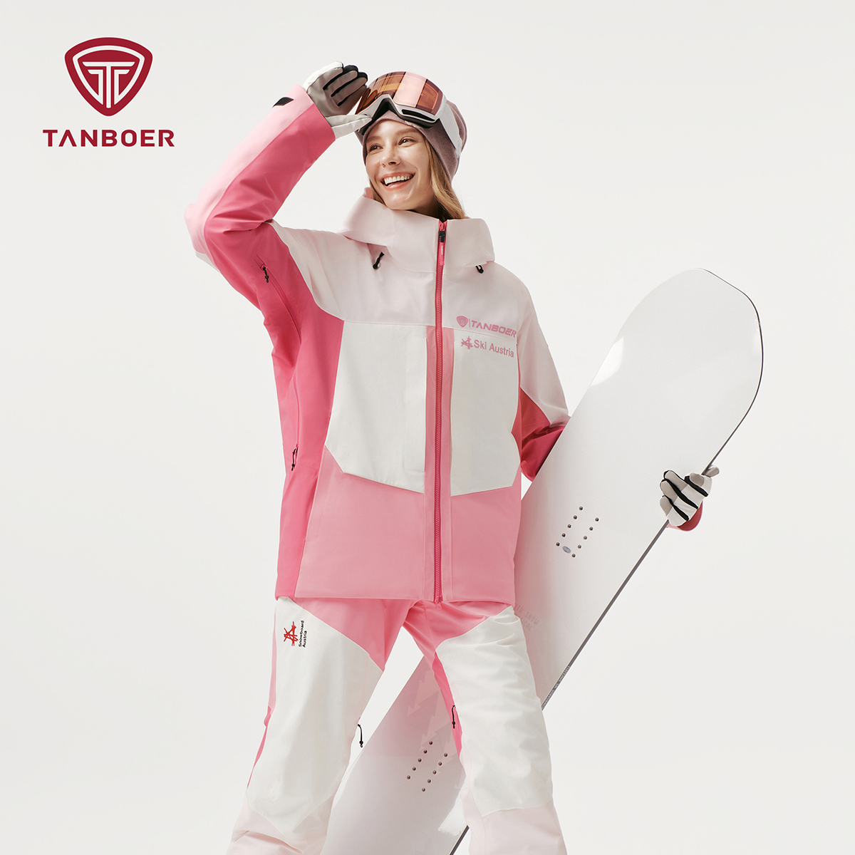 坦博尔新款户外时尚可调节立体风帽防风防寒滑雪服外套TE5550580A