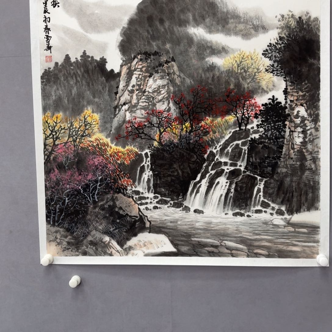 国画艺术家真人手绘