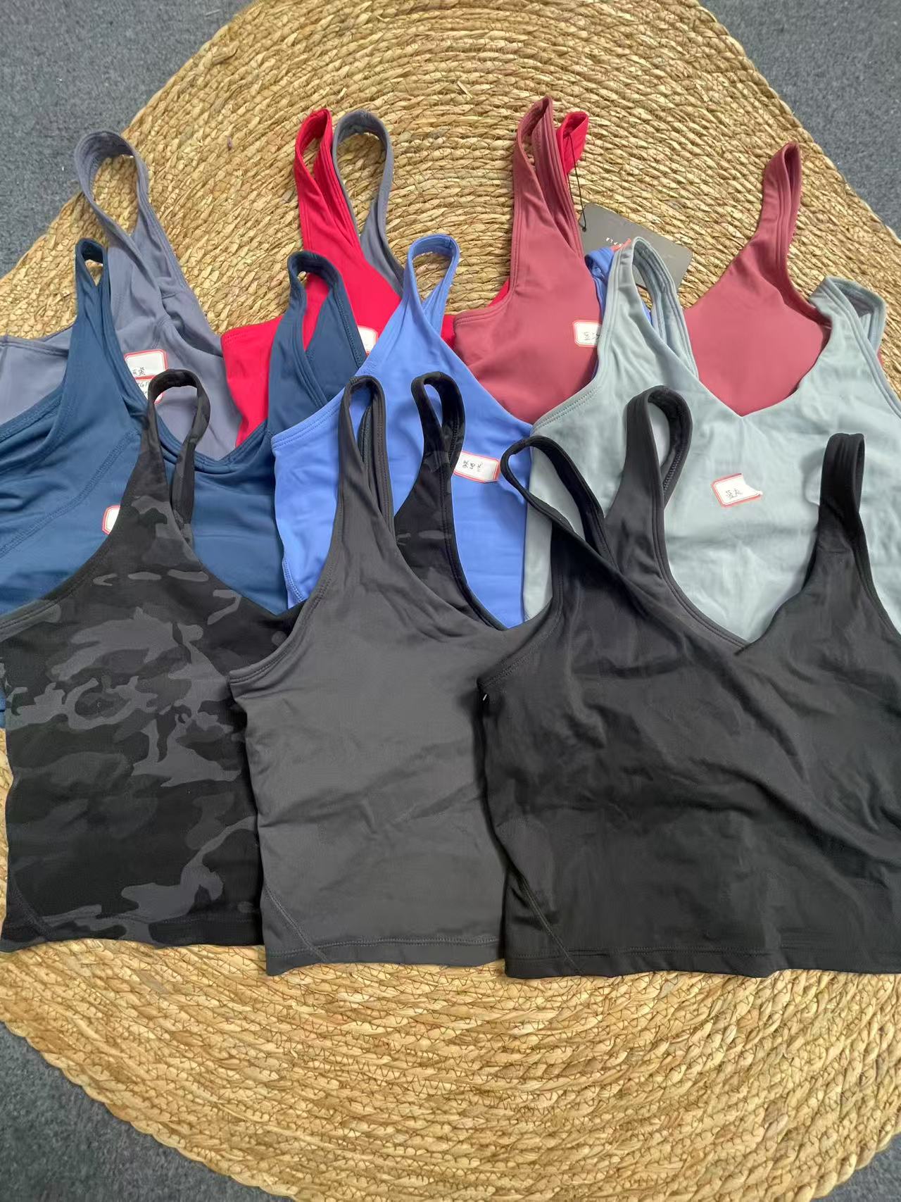 网红款~柠檬宽肩带背心美背运动健身撸铁瑜伽款（22AB）