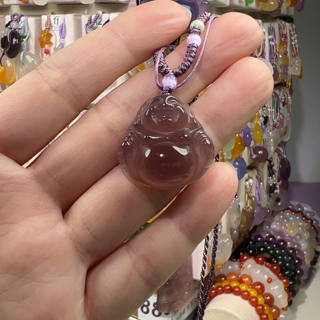 玛瑙/玉髓未镶嵌吊坠(赠链)