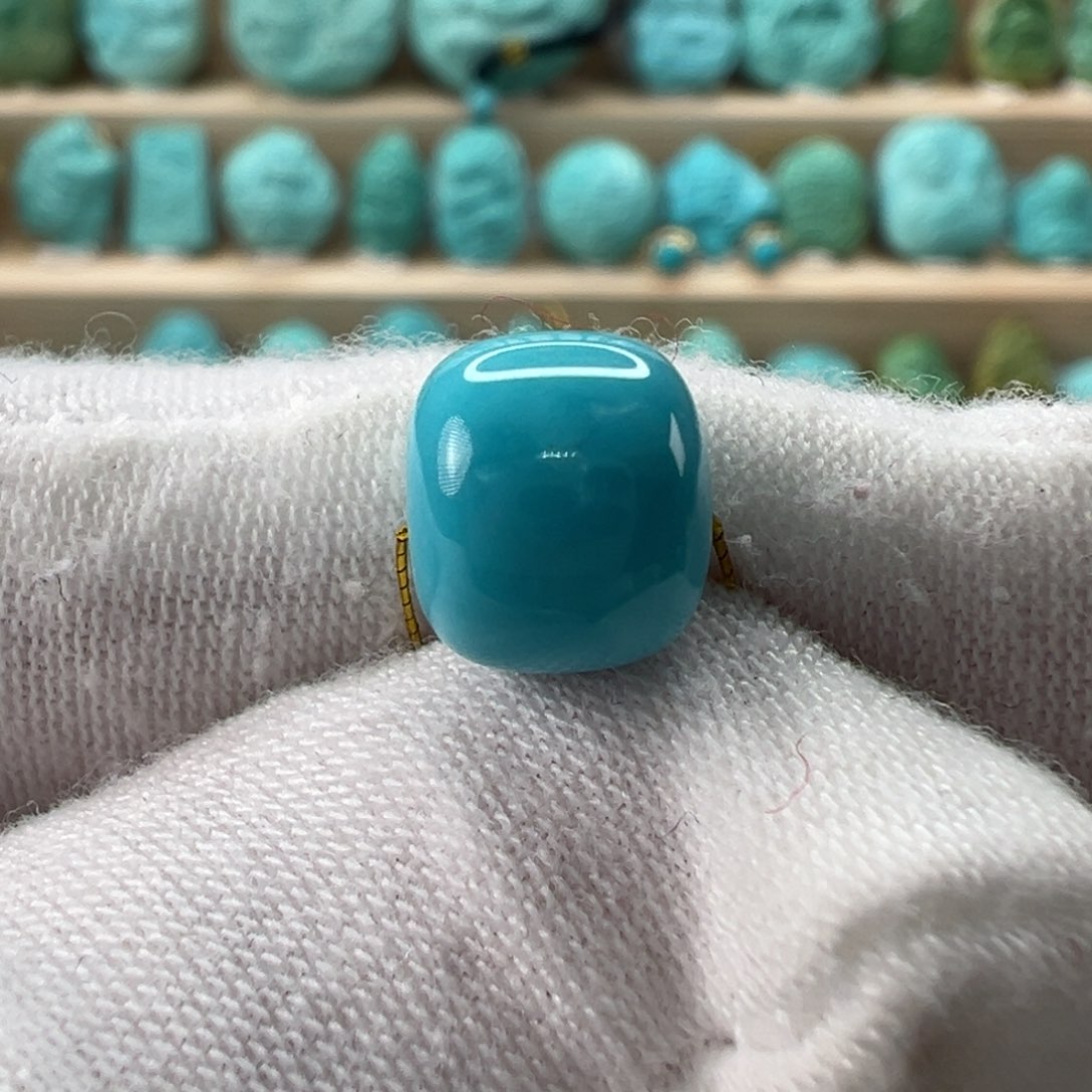 未镶嵌绿松石老型珠9x7.8mm