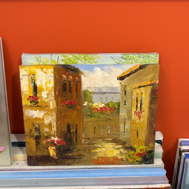 手工手绘精品油画25+30带内框