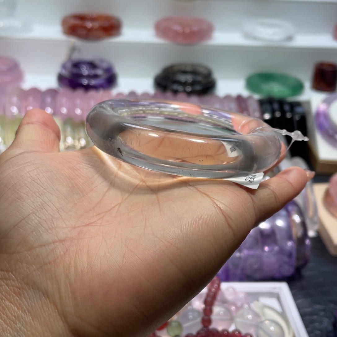 水晶手镯52.5圈口7号未镶嵌