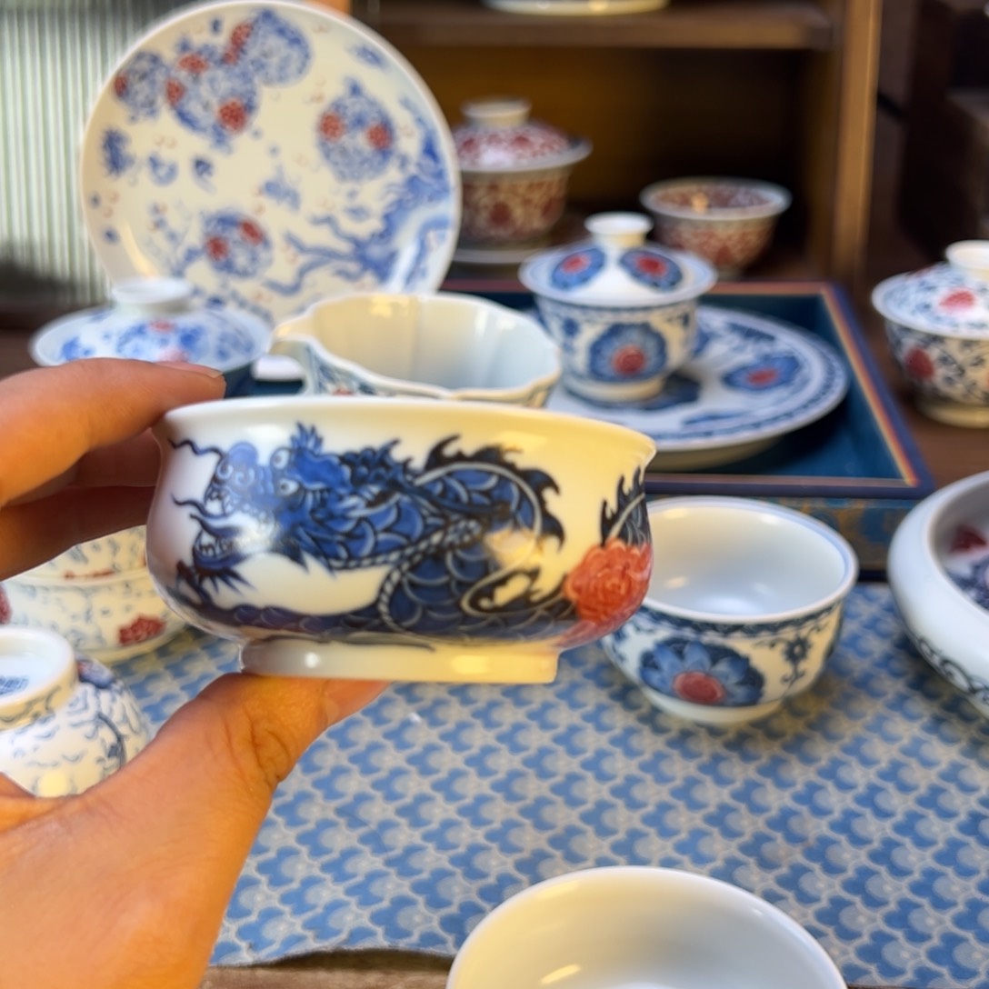 摆件新年快乐茶器百宝箱