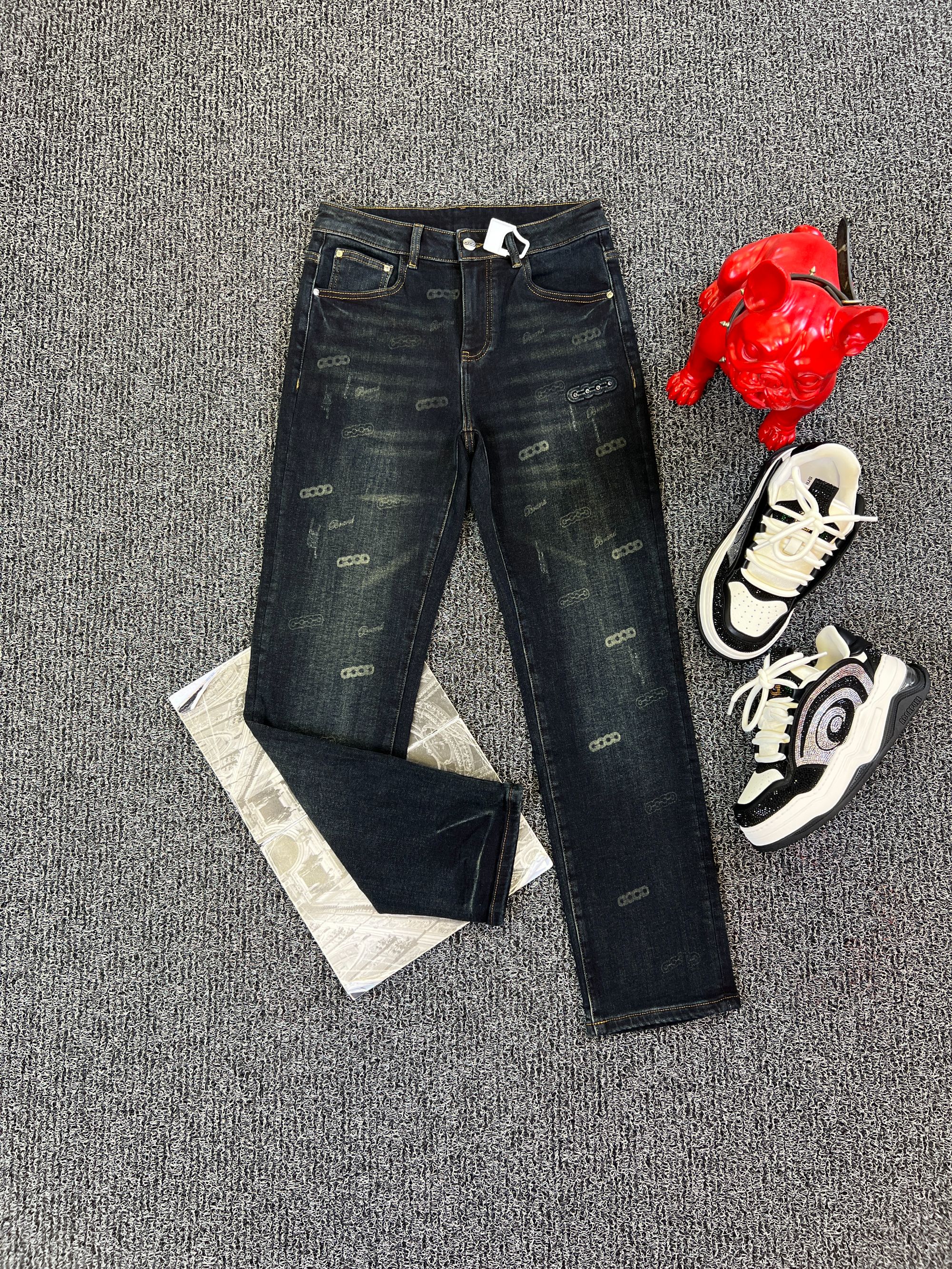 【JDKJ】潮品秋冬轻奢高端气质百搭休闲男士磨毛牛仔裤裤子K228