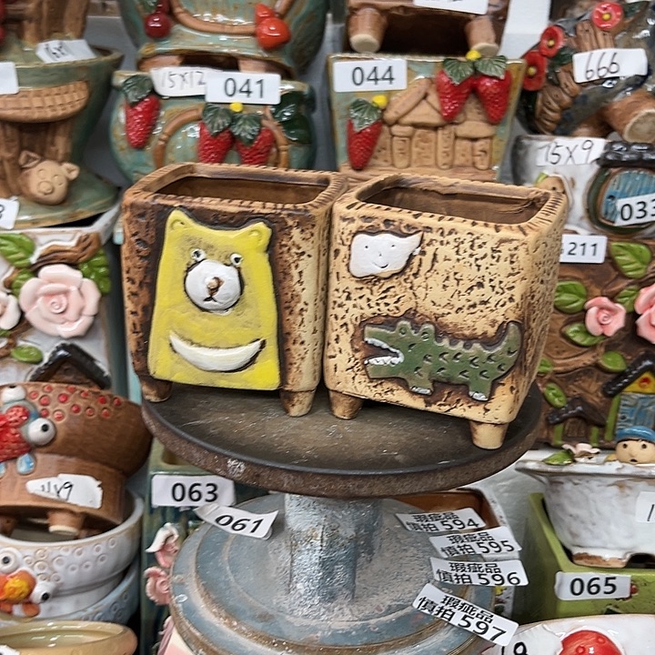 紫砂花盆粗陶材质多肉花盆