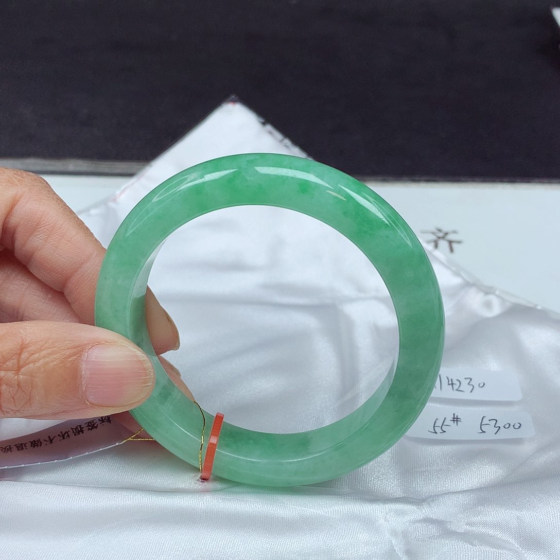 未镶嵌手镯翡翠55圈4230