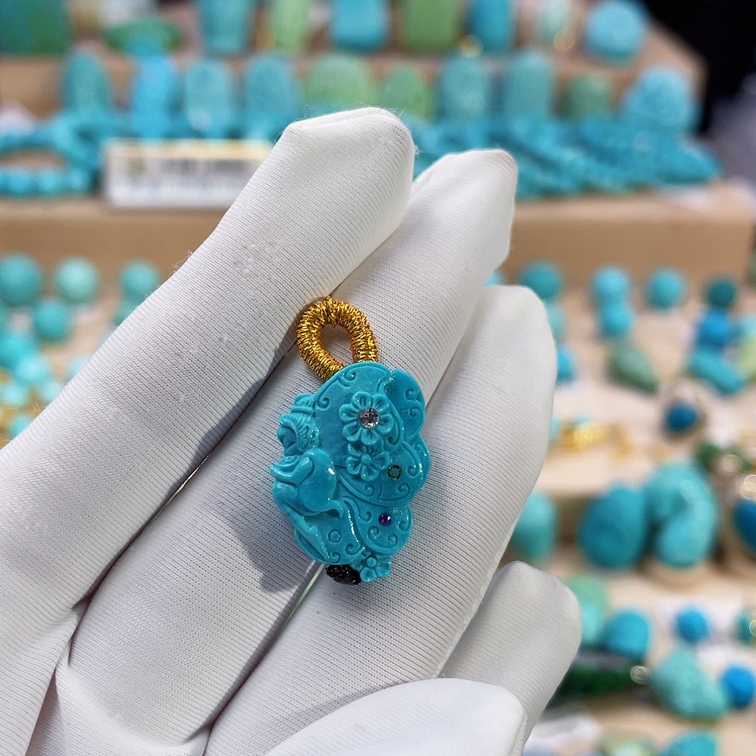 绿松石珠宝奇石未镶嵌