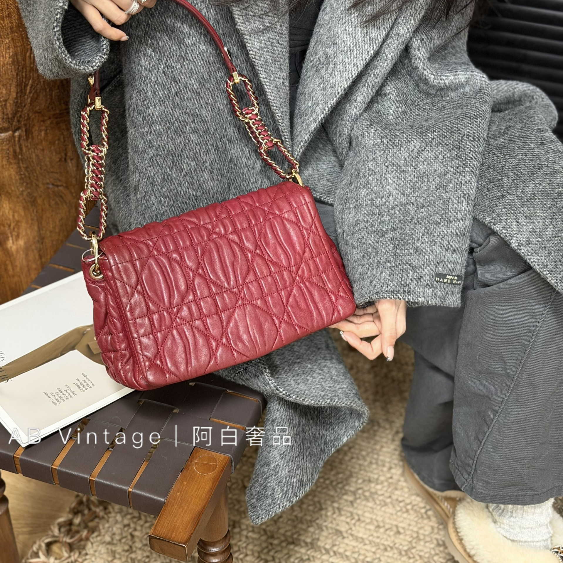 95新 DIOR/迪奥 阿白奢品/Dior 环扣肩带腋下包