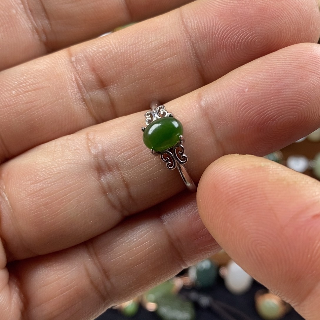 和田玉（碧玉）戒指合金