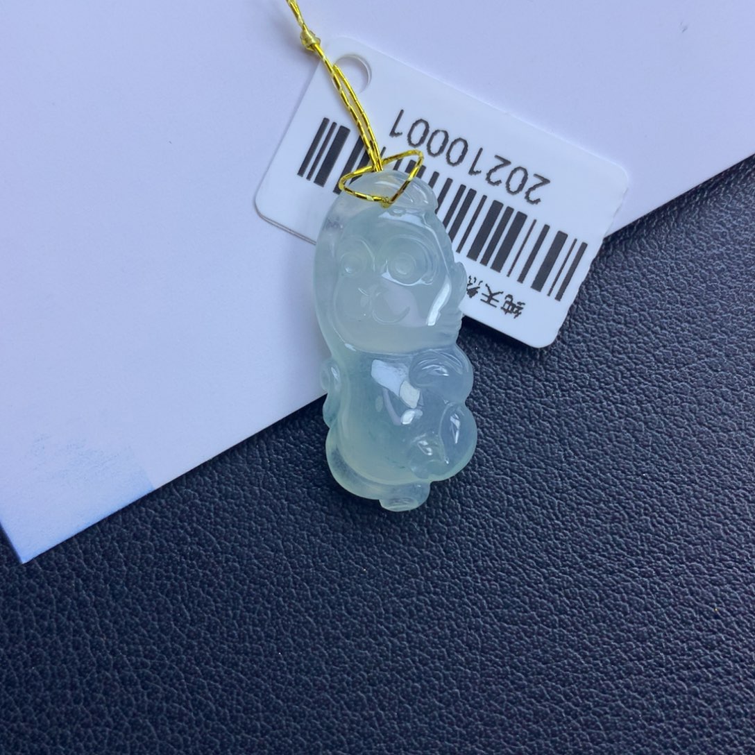 翡翠颈饰未镶嵌灵猴