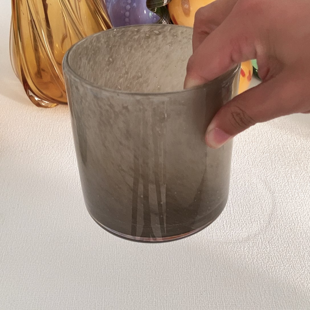 灰色蜡杯摆件花瓶