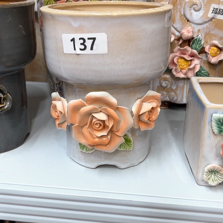 紫砂花盆粗陶材质多肉花盆