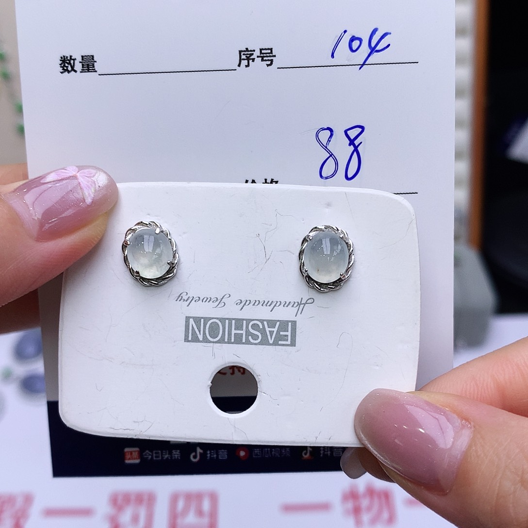 银S925镶嵌戒指翡翠104