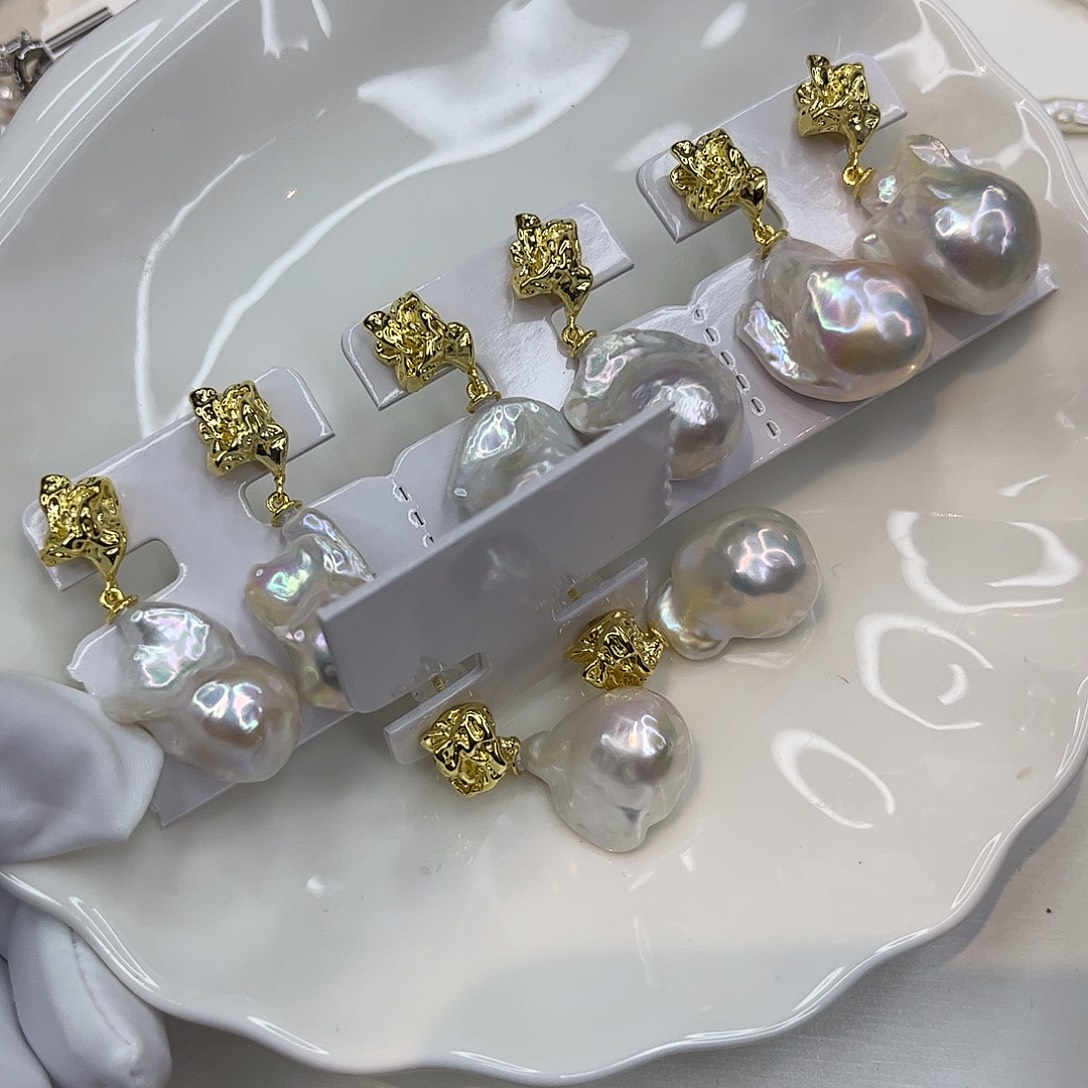 耳饰淡水珍珠合金