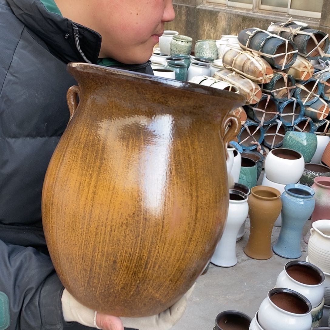 紫砂花盆正品口20高27