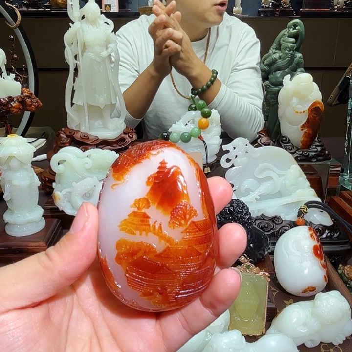 和田玉未镶嵌把件