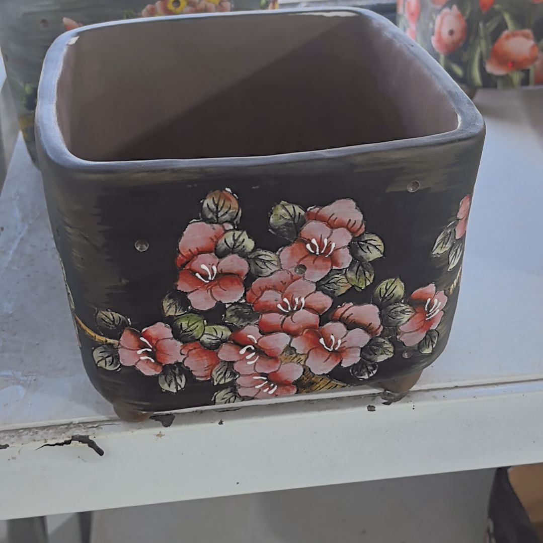 红泥花盆景德镇花盆