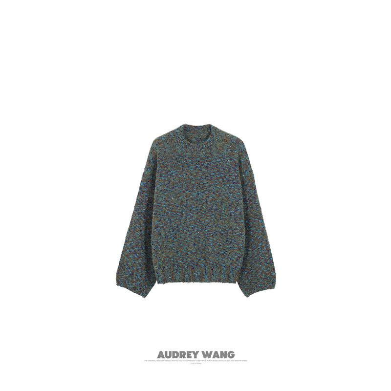 AUDREYWANG针织套头款冬季厚款毛衣针织衫13766