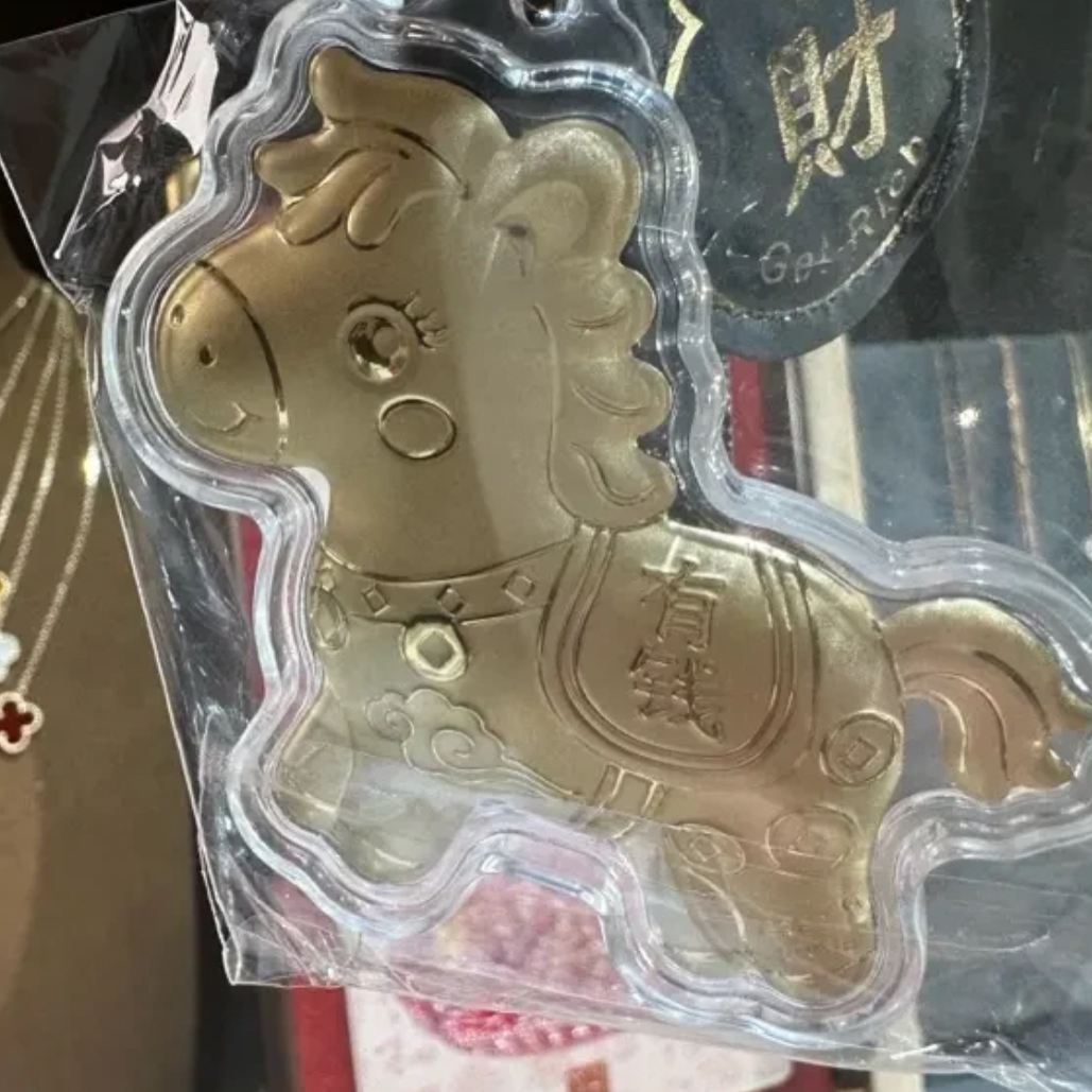 含金工艺品 小马挂件 含金工艺品