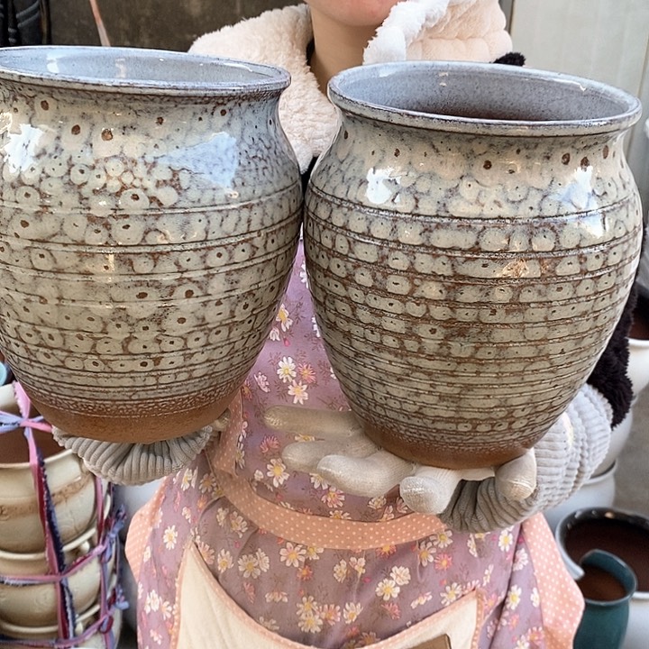 紫砂花盆瑕疵口17高21