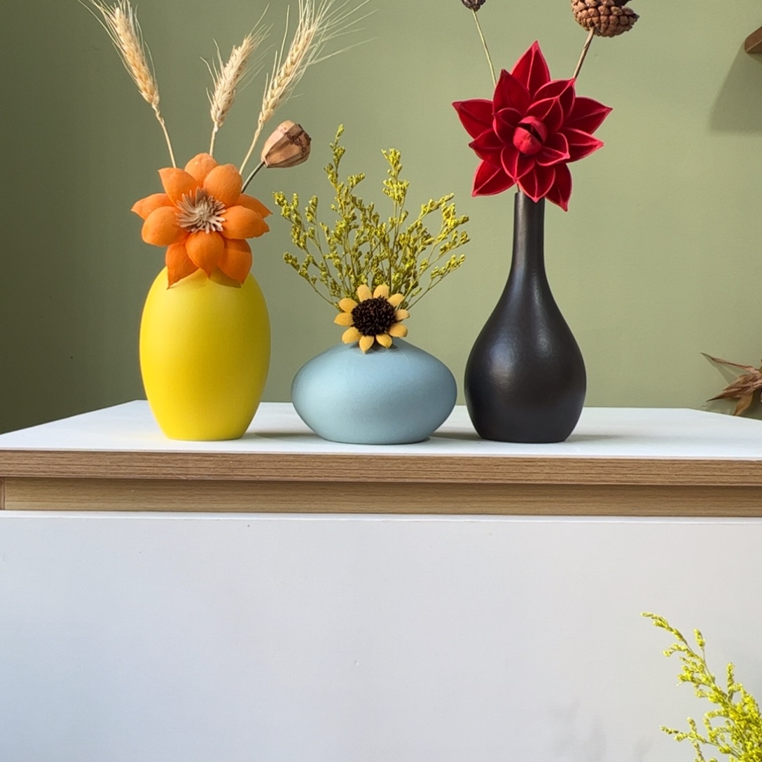 陶瓷花瓶陶瓷花瓶带花高度20-30厘米左右