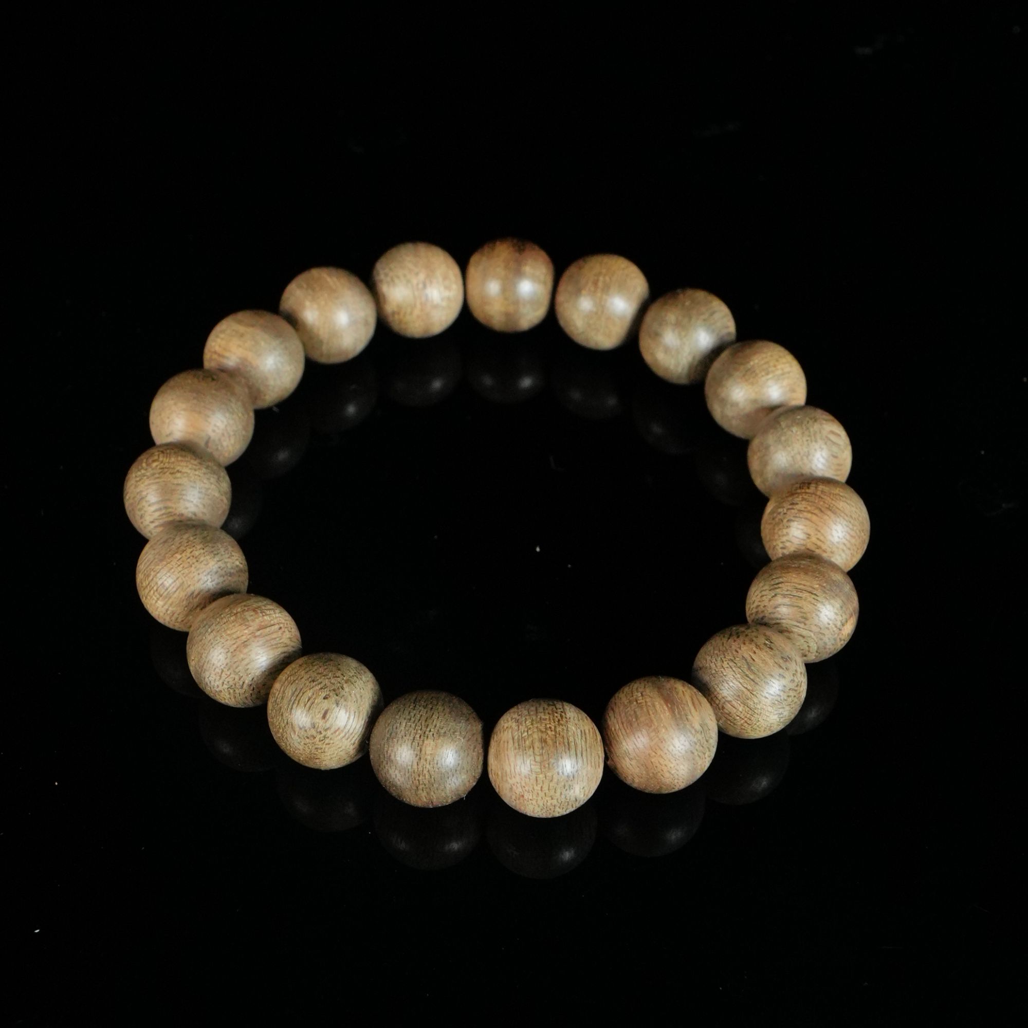 B2881 东马软丝粗纹老料沉香手串 1.18cm 10g