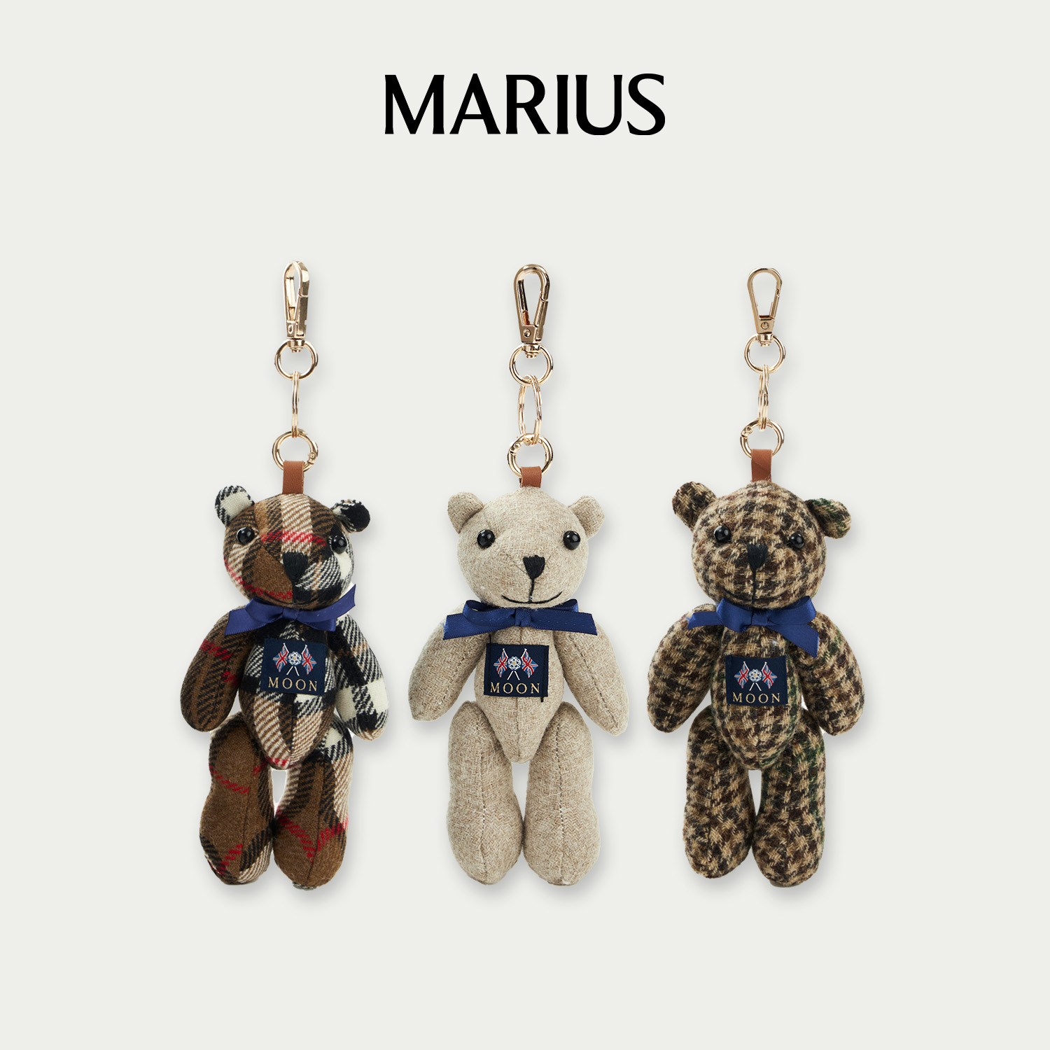 MARIUS经典格纹小熊挂件