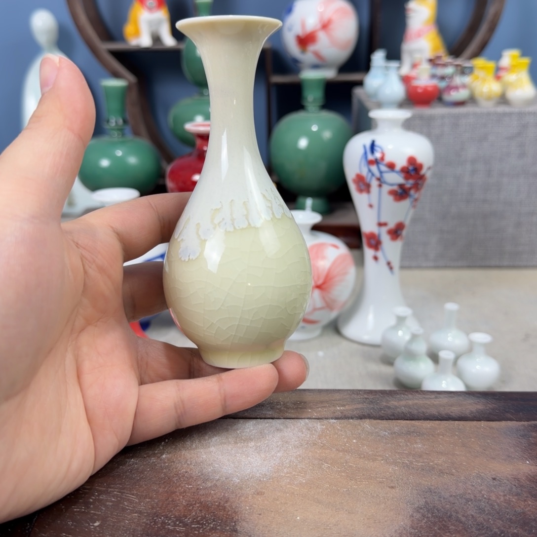 陶瓷手工小花器摆件
