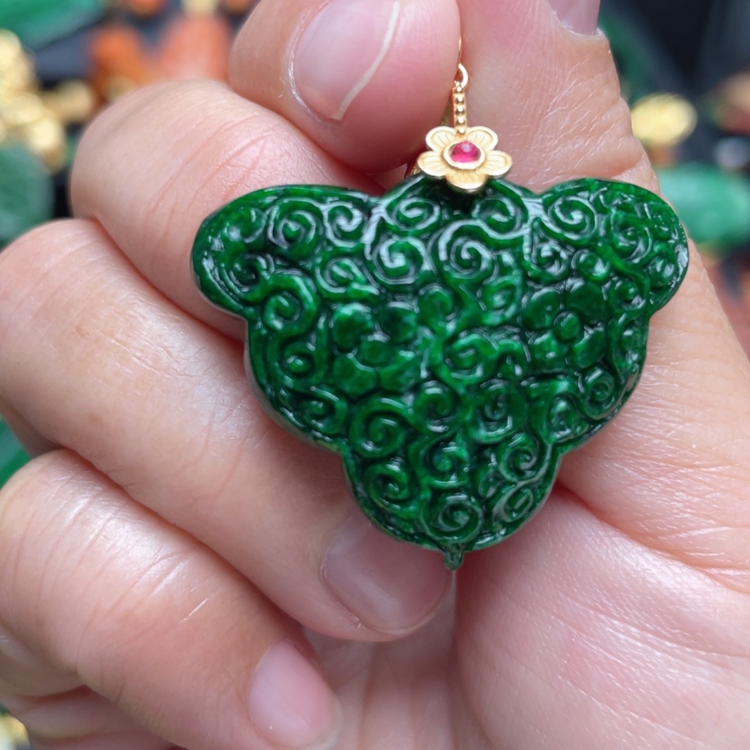 翡翠银S925镶嵌颈饰