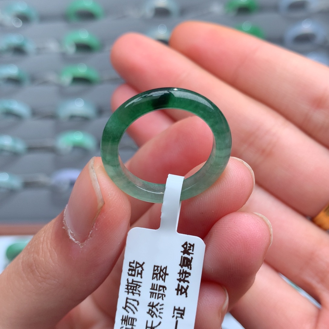 翡翠戒指未镶嵌天然15