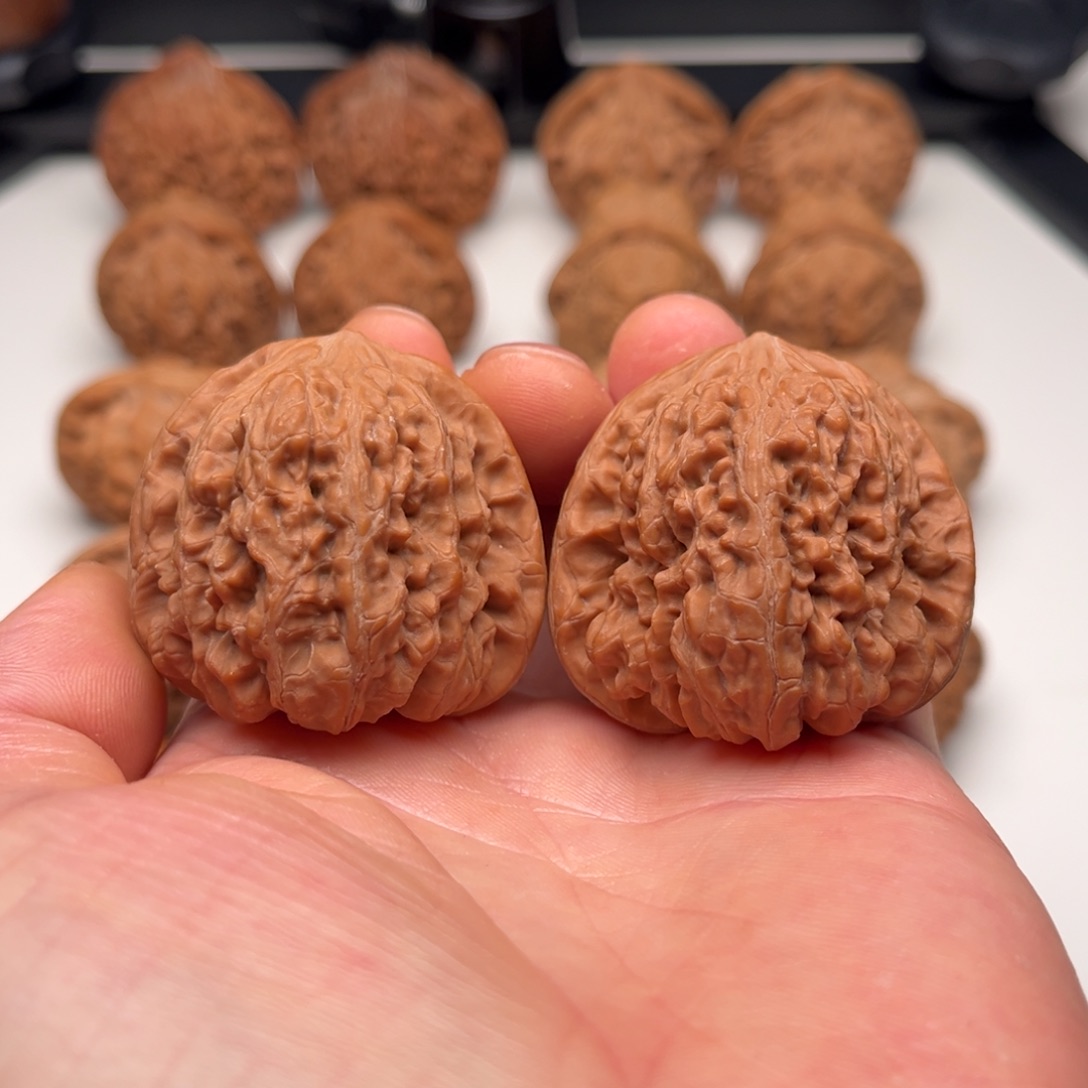 核桃把件42 平谷凹底