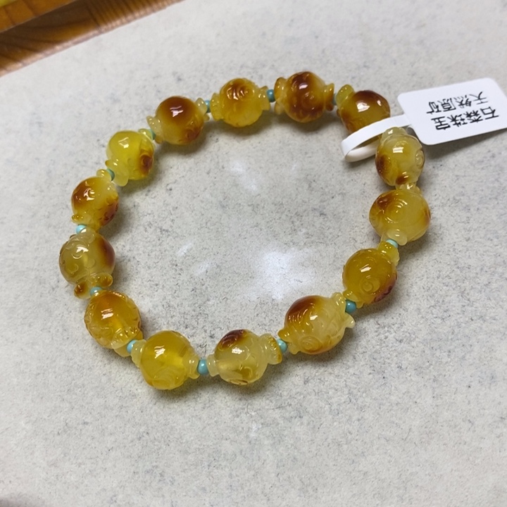 蜜蜡未镶嵌裸石串