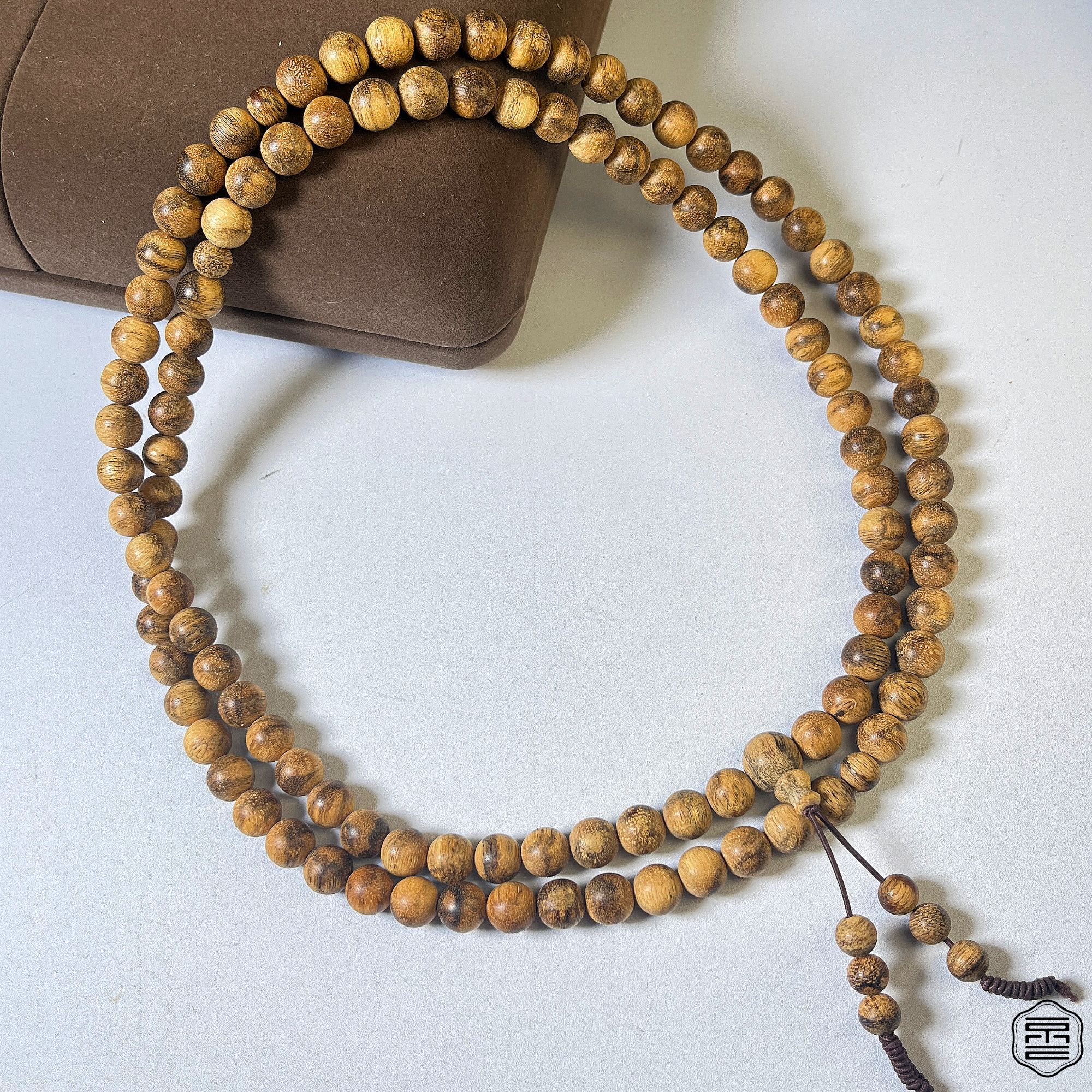 沉香文莱虎斑纹沉香手串8mm多圈手串收藏