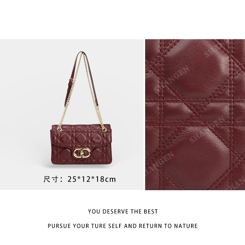 【尚恩CC】BF-66557-帝国红-轻奢百搭腋下新款斜跨女包