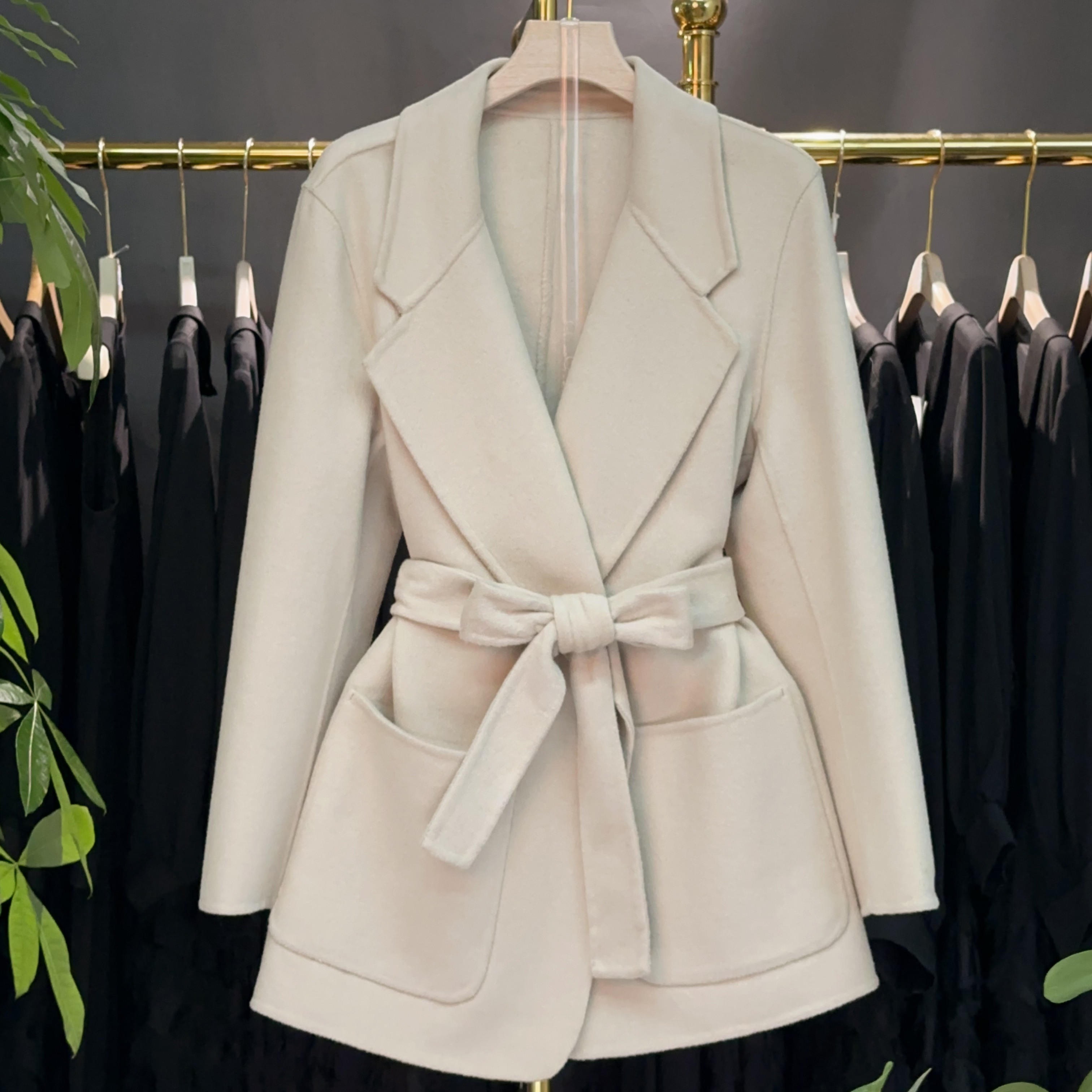 【A9309】毛呢大衣外套女2025秋冬新款小个子毛呢外套小香风