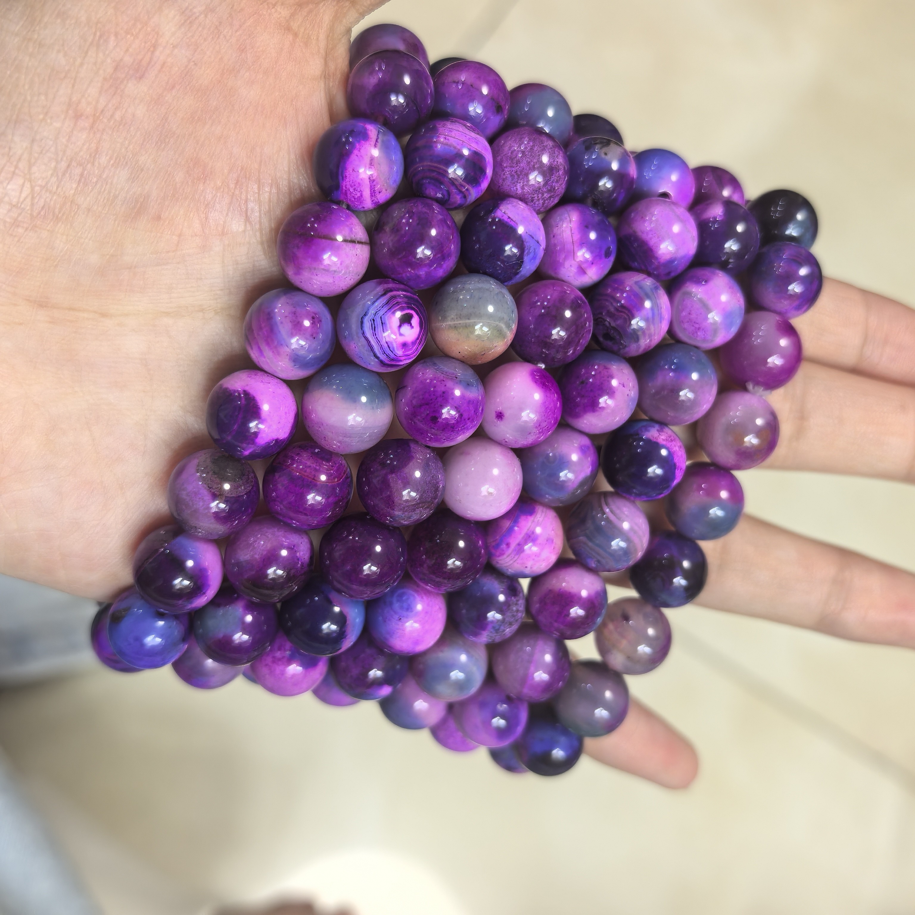 天然玛瑙卡10一条  多样性发25号