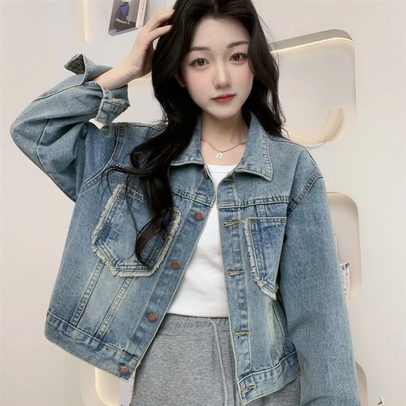 2025年新款牛仔马甲少女外套韩版宽松显瘦休闲上衣夹克女潮女款