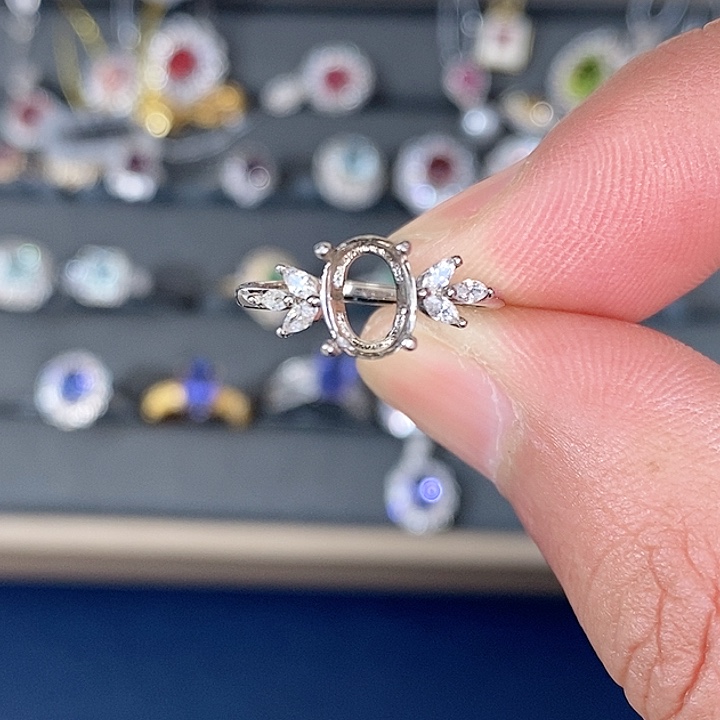 石榴石戒指银S925镶嵌