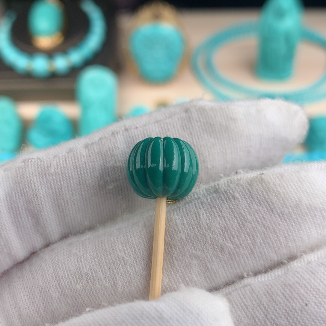 【闪购商品】绿松石瓜瓜珠卡12.2未镶嵌