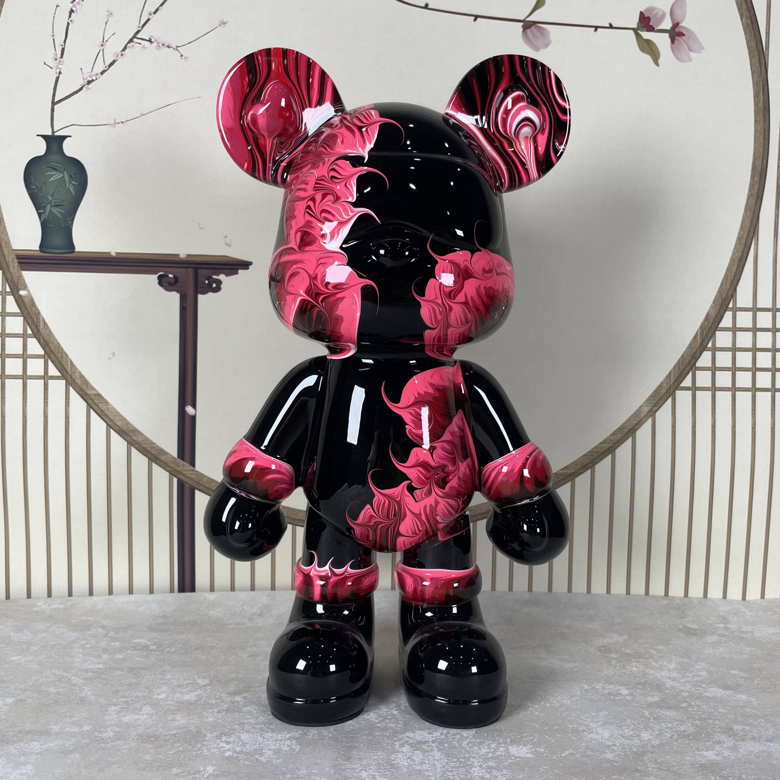 创意家居装饰品客厅桌面轻奢潮玩礼物手工网红大型可爱摆件酒柜