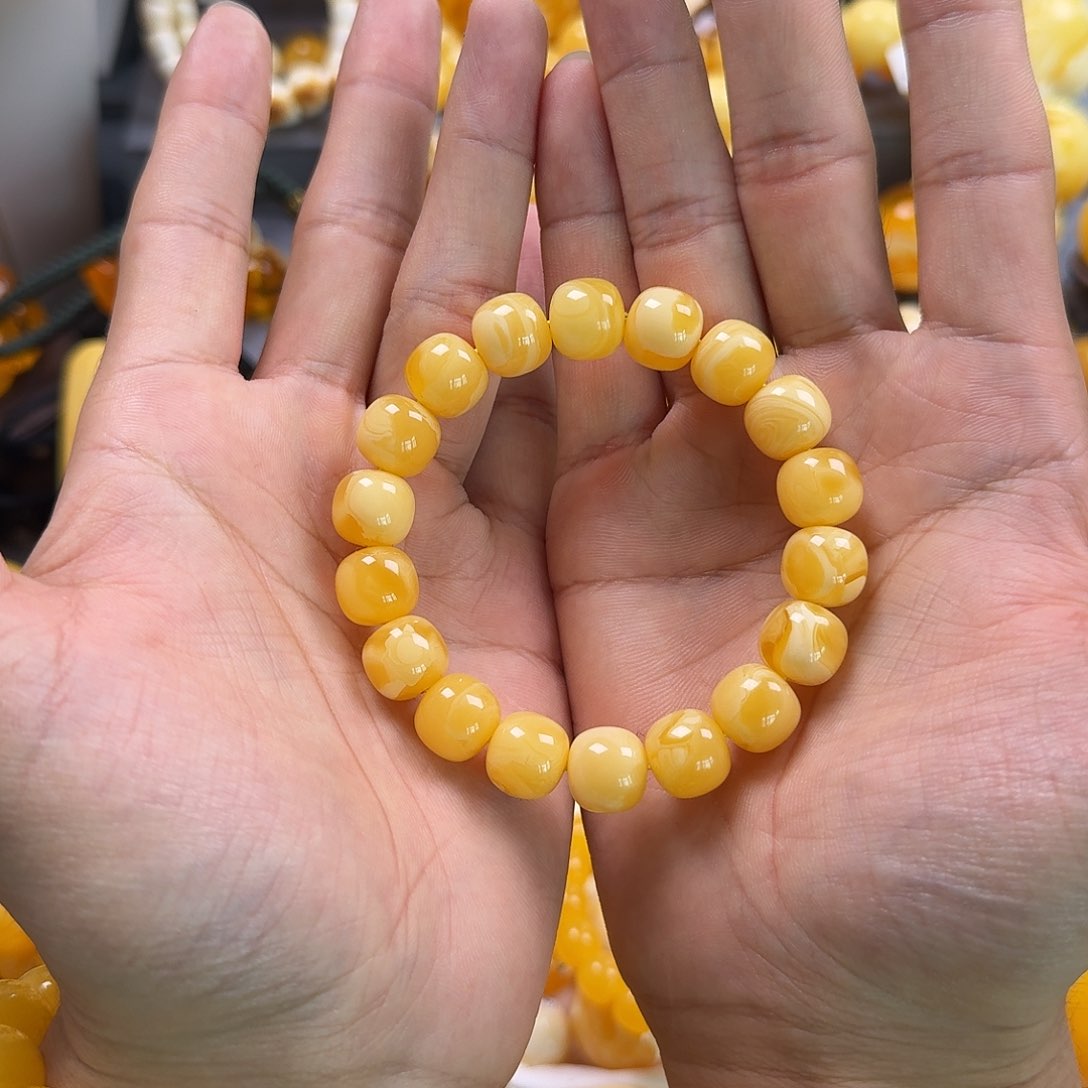 琥珀珠宝奇石未镶嵌同料老型12mm