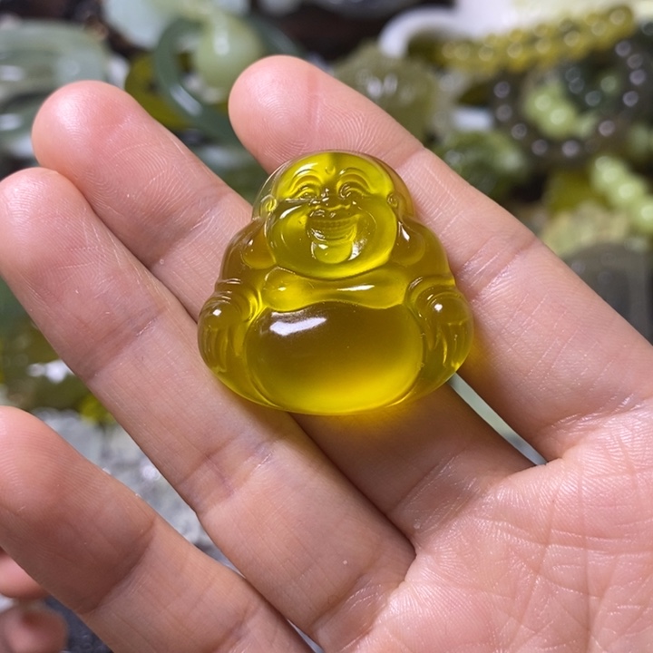 岫玉岫玉挂件未镶嵌水*荷