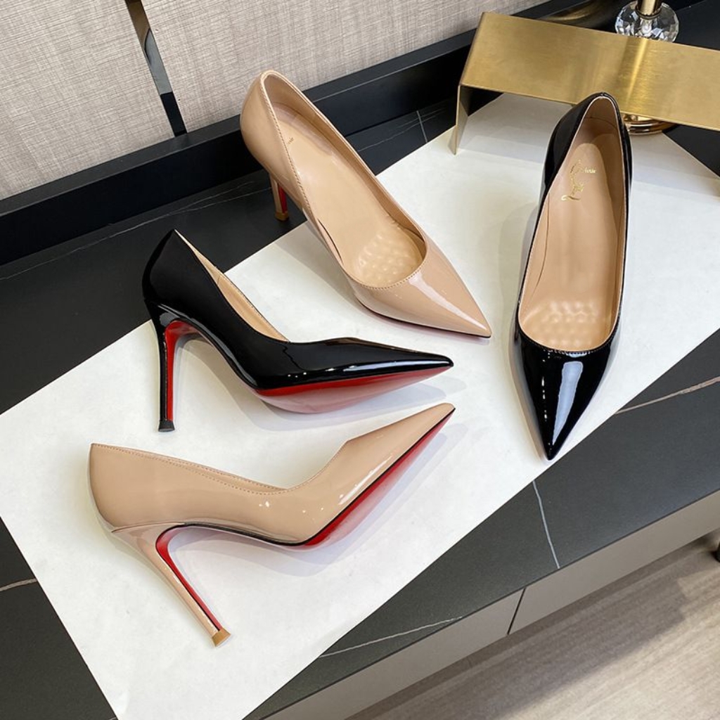 胶粘尖头性感常规款细跟高跟鞋单鞋气质百搭高跟鞋