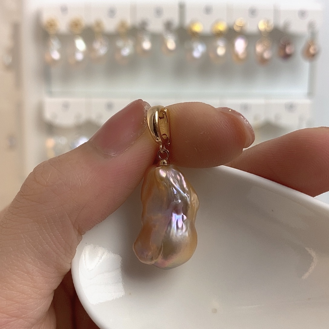 淡水珍珠颈饰银S925镶嵌