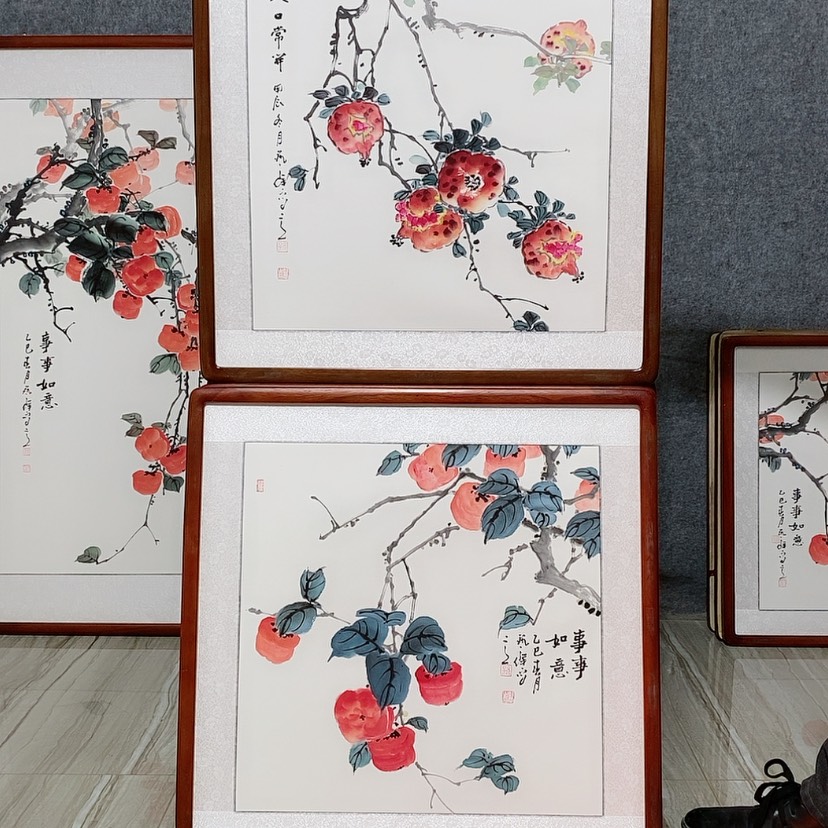 【闪购商品】国画书画作品带框65×65厘米